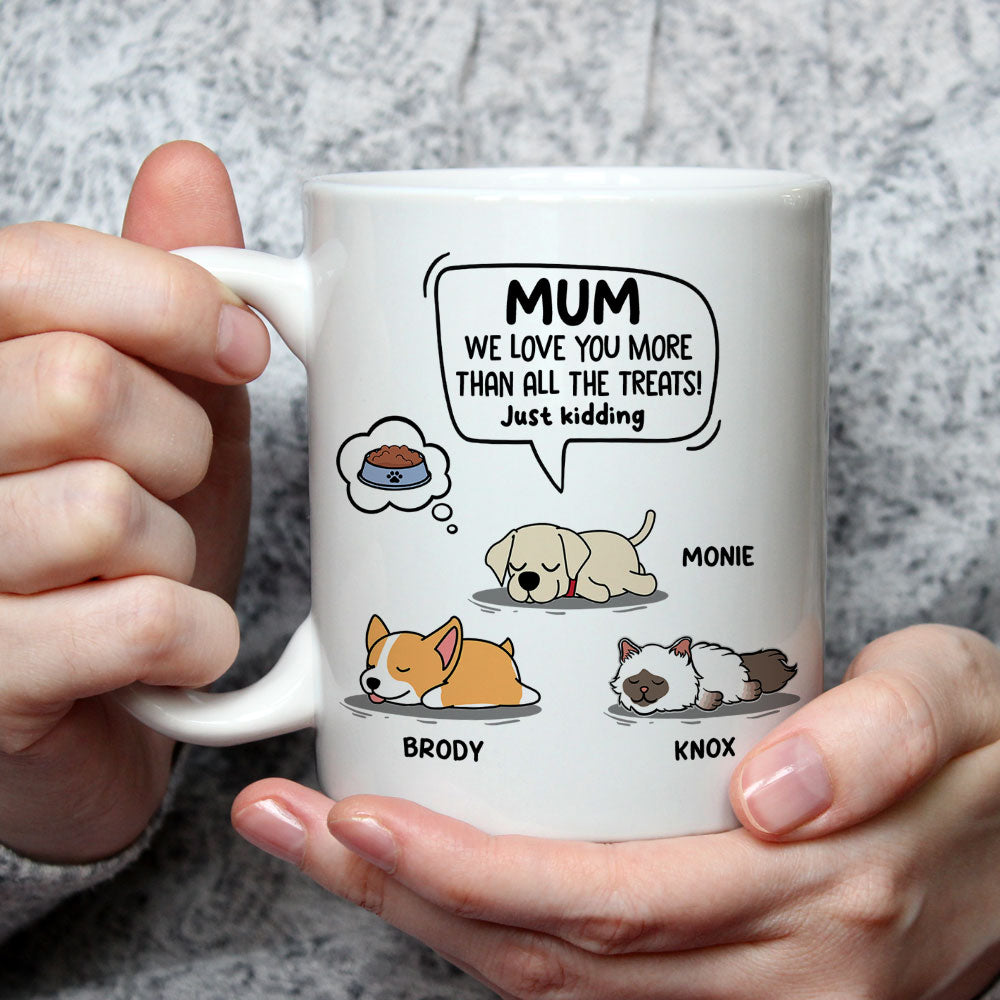 Custom Mother's day Birthday Gifts For Cat Mom, Cat Lovers • Pet Just Kidding - Personalized Coffee Mug