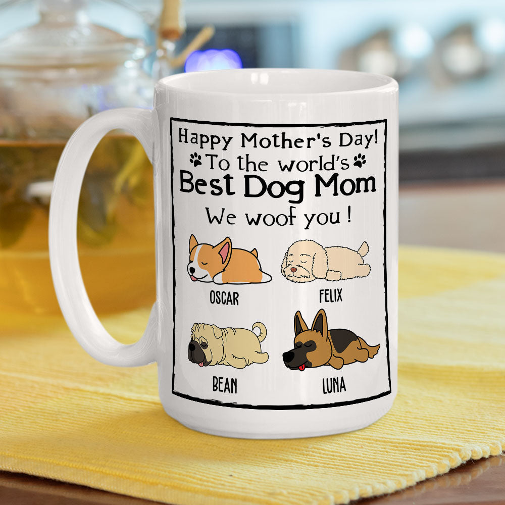 Custom Photo Christmas Birthday Gifts For Dog Lovers • You Are The Best Dog Mom Ever - Personalized Coffee Mug
