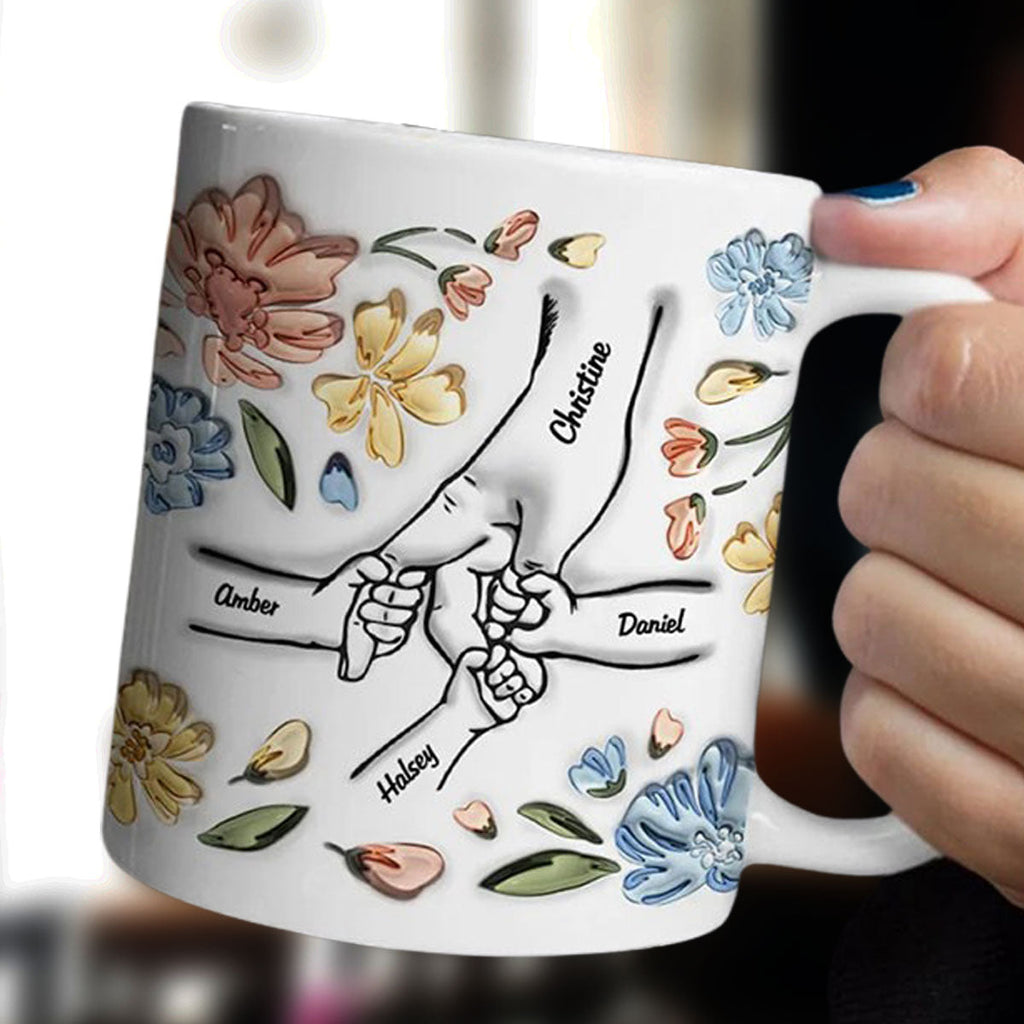 Hand In Hand, I Will Always Protect You - Personalized 3D Inflated Effect Mug