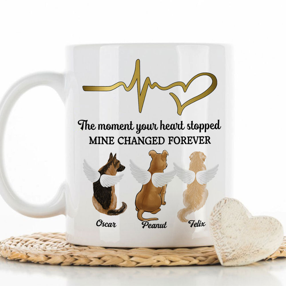 Custom Photo Christmas Birthday Gifts For Dog Lovers • The Moment Your Heart Stopped - Personalized Coffee Mug
