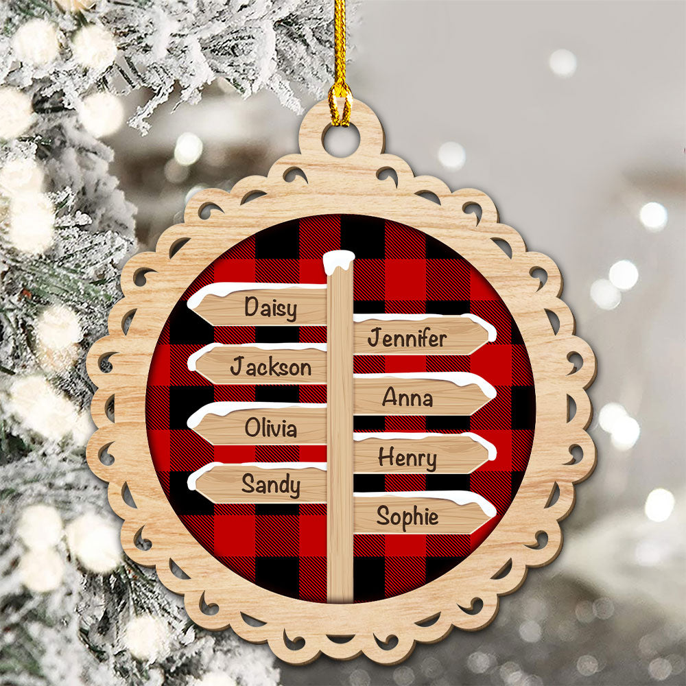 A Family We Make - Personalized 1-layered Wood Ornament