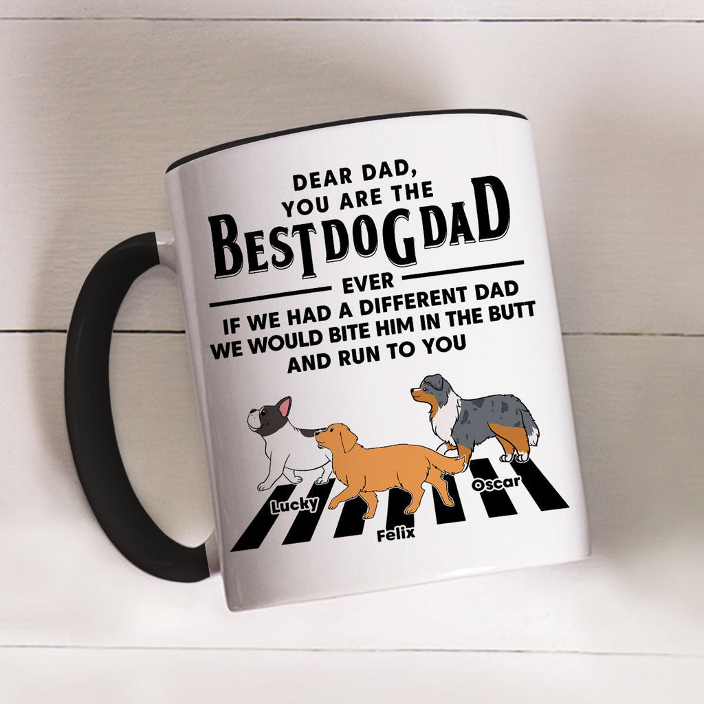 Custom Photo Christmas Birthday Gifts For Dog Lovers • If We Had A Different Dad - Personalized Accent Mug