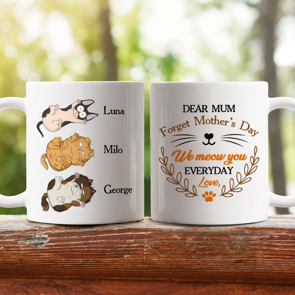 Custom Christmas Birthday Gifts For Cat Lovers • We Meow You Everyday - Personalized Coffee Mug
