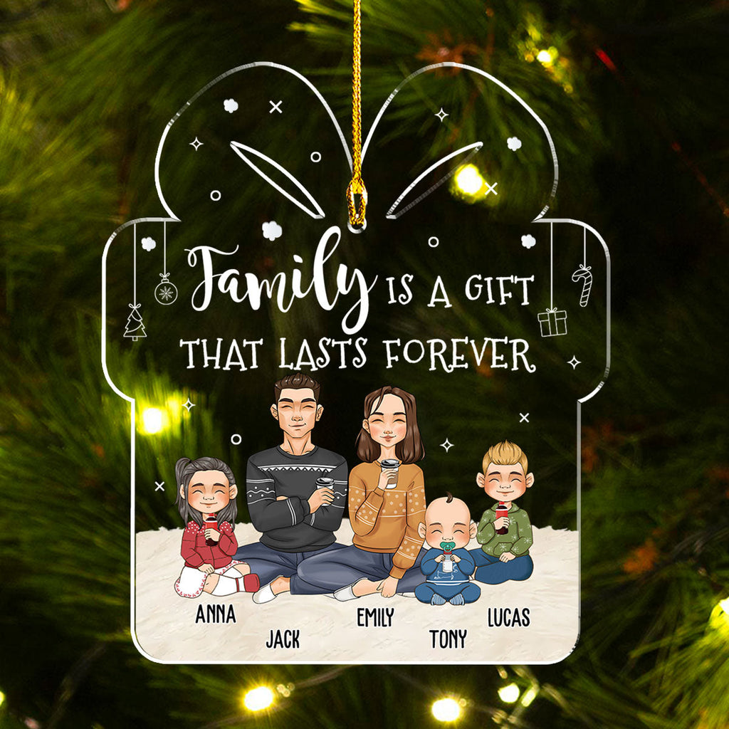 Family Is A Gift - Personalized Acrylic Ornament