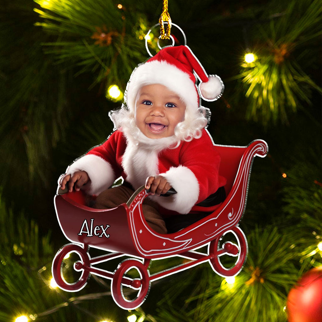Face Baby Santa - Personalized Acrylic Ornament