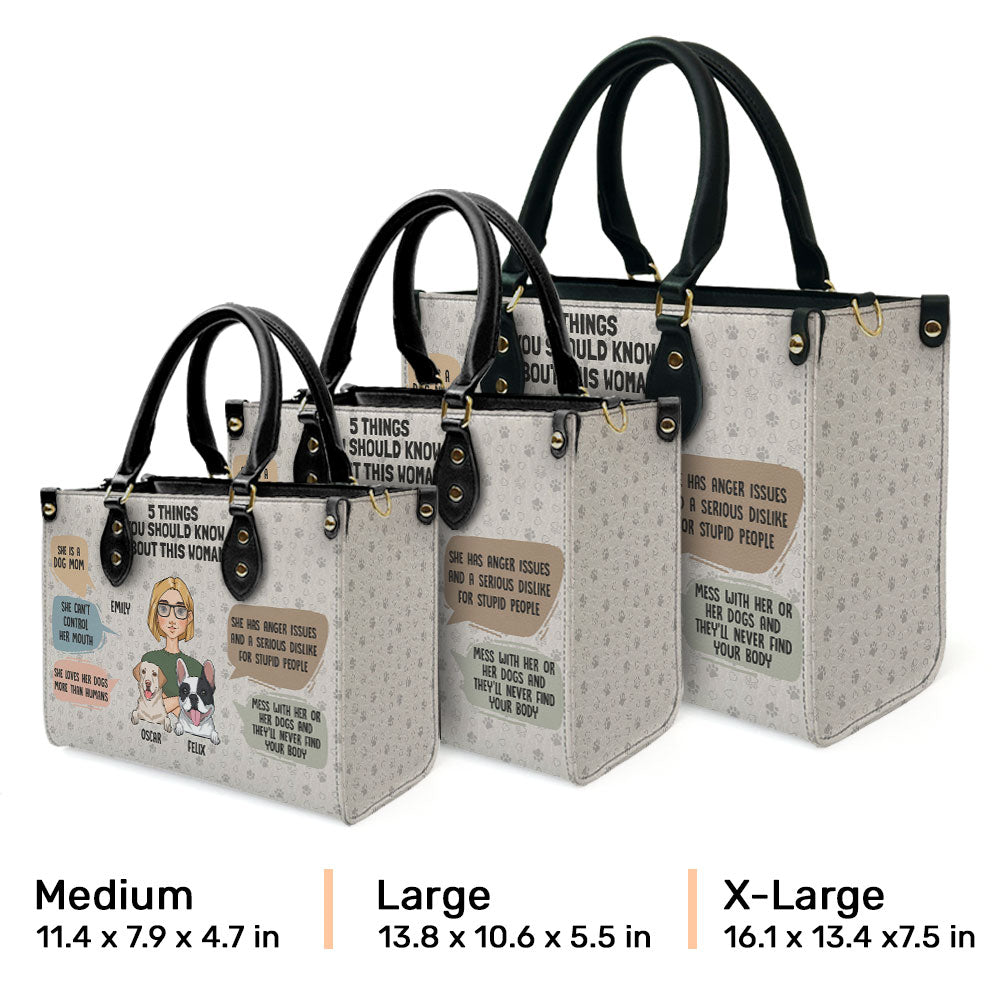 5 Things - Personalized Leather Bag