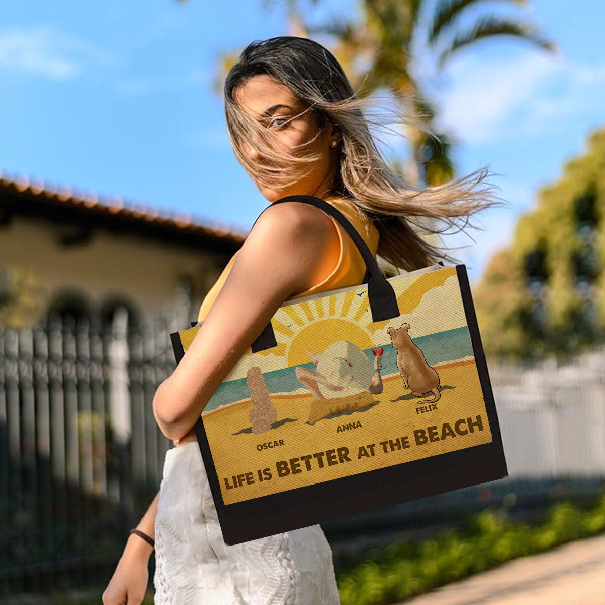 Peace Of The Beach - Personalized Canvas Tote Bag