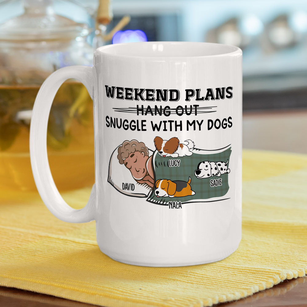 Custom Christmas Birthday Gifts For Dog Lovers • Hang Out Or Snuggle - Personalized Coffee Mug