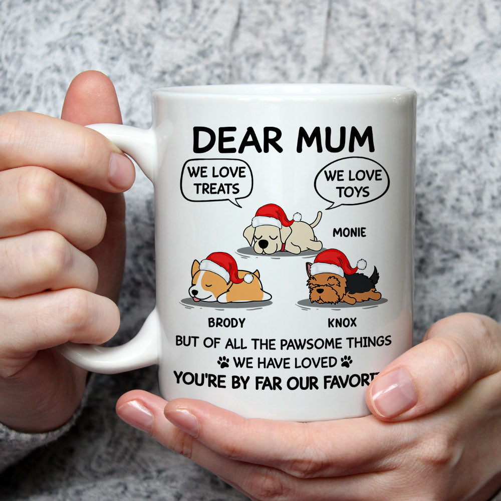 Custom Photo Christmas Birthday Gifts For Dog Lovers • Treats And Toys - Personalized Coffee Mug