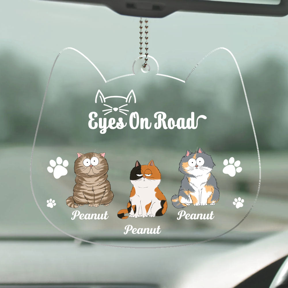 Custom Christmas Decor Home Birthday Gifts For Cat Lovers • Drive Safe Hooman - Personalized Acrylic Ornament