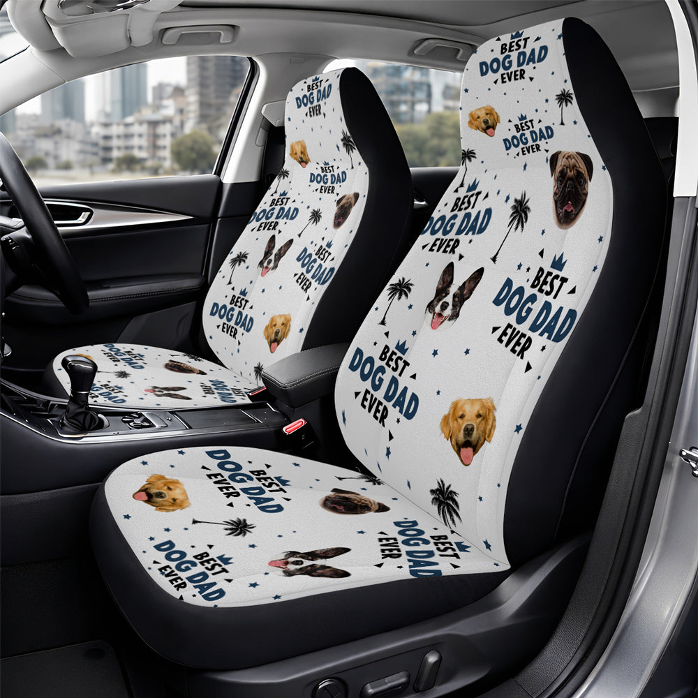 Best Dog Dad Ever - Personalized Car Seat Cover