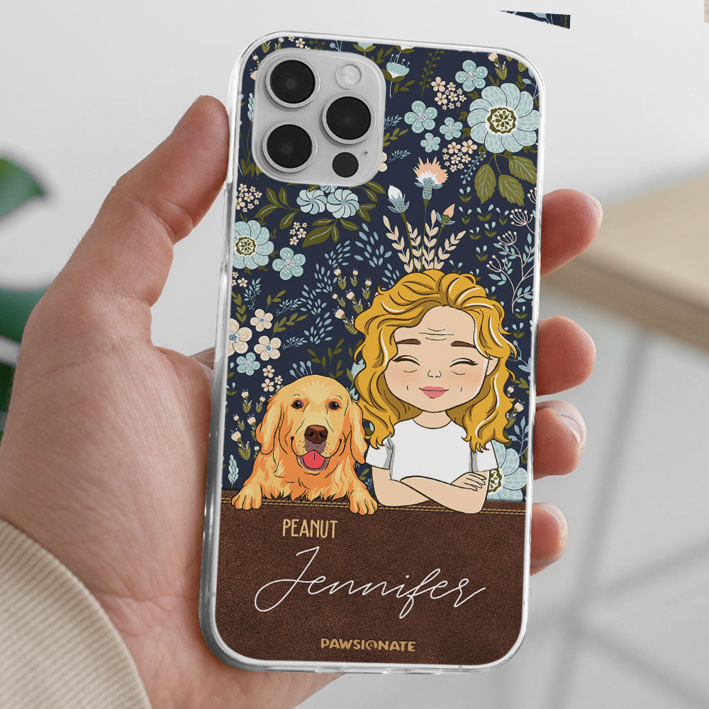 Dog Mom Floral - Personalized Phone Case