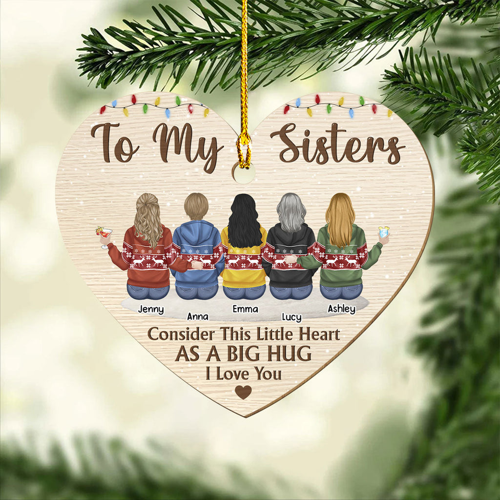 To My Bestie - Personalized 1-layered Wood Ornament