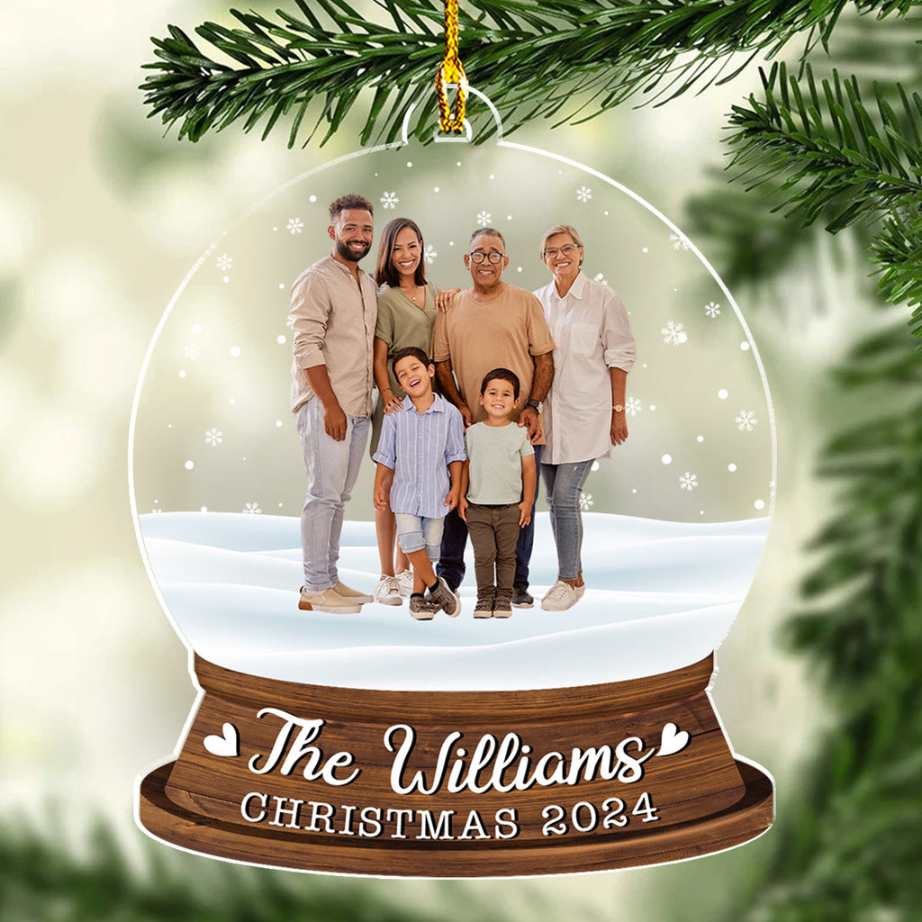 Family Snowglobe - Personalized Acrylic Ornament