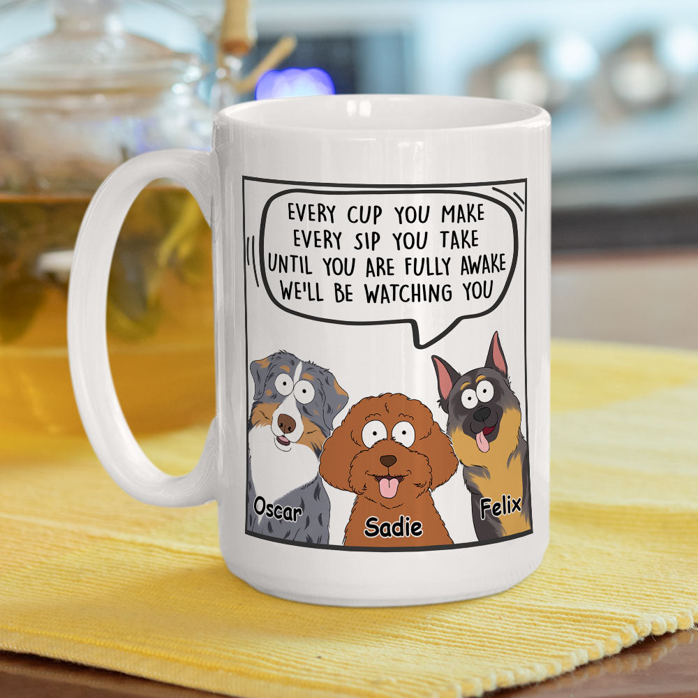 Custom Photo Christmas Birthday Gifts For Dog Lovers • Every Cup You Make - Personalized Coffee Mug