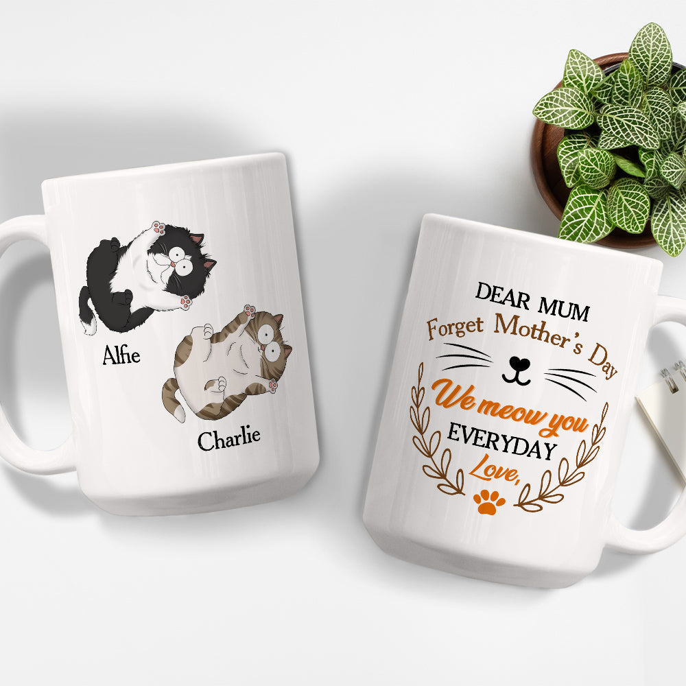 Custom Christmas Birthday Gifts For Cat Lovers • We Meow You Everyday - Personalized Coffee Mug