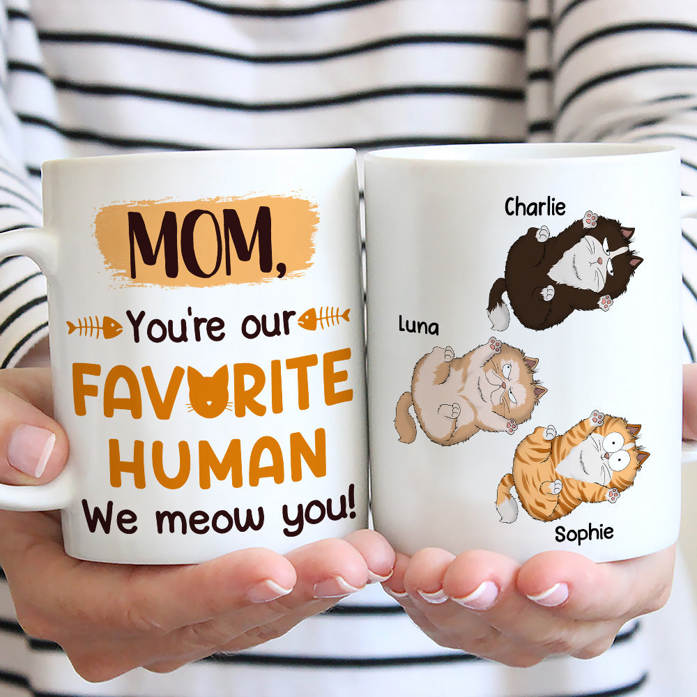 Custom Mother's day Birthday Gifts For Cat Mom, Cat Lovers • We Meow You - Personalized Coffee Mug