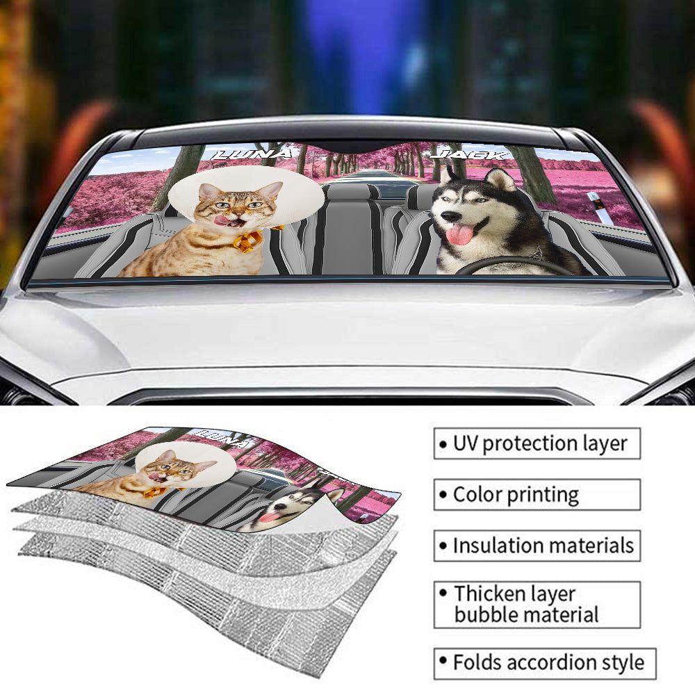 Photos Background - Personalized Car Sunshade