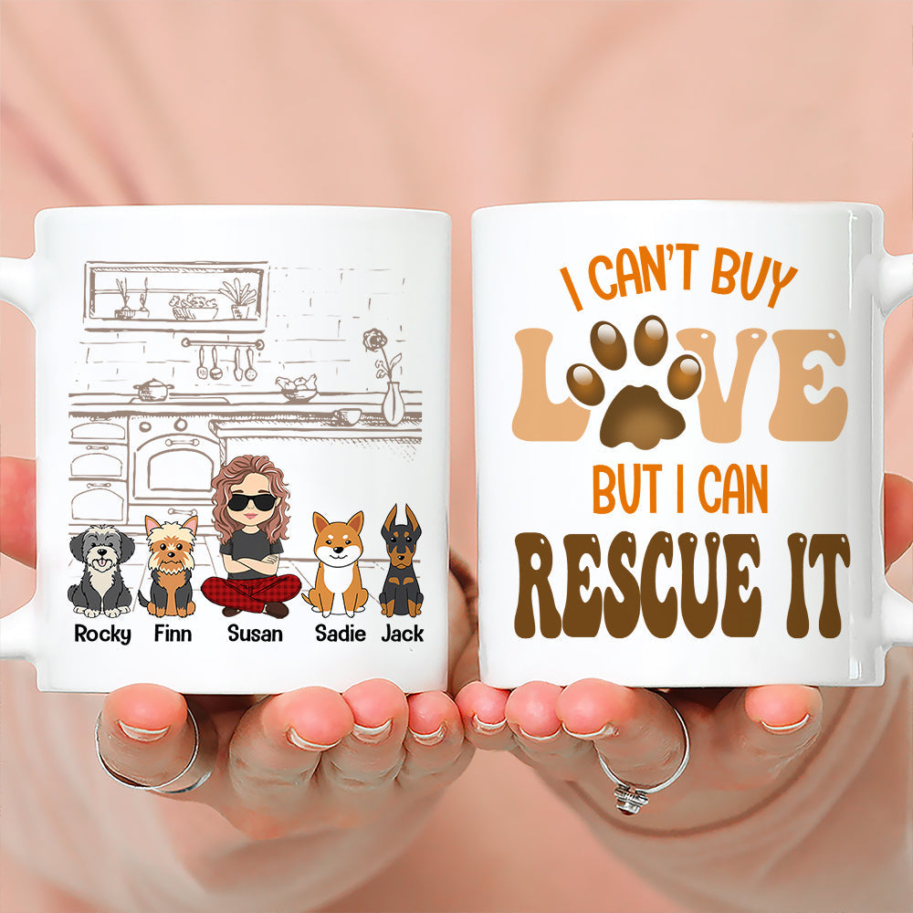 Custom Christmas Birthday Gifts For Dog Lovers • I Can Rescue Love - Personalized Coffee Mug