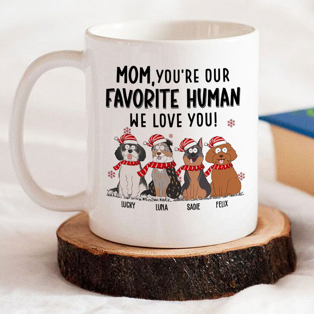 Custom Photo Mother's day Birthday Gifts For Cat Mom, Cat Lovers • Favorite Human We Love - Personalized Coffee Mug