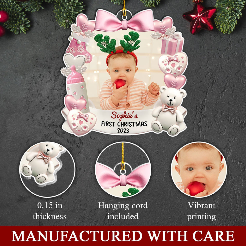 Baby First Christmas 3 - Personalized Acrylic Ornament