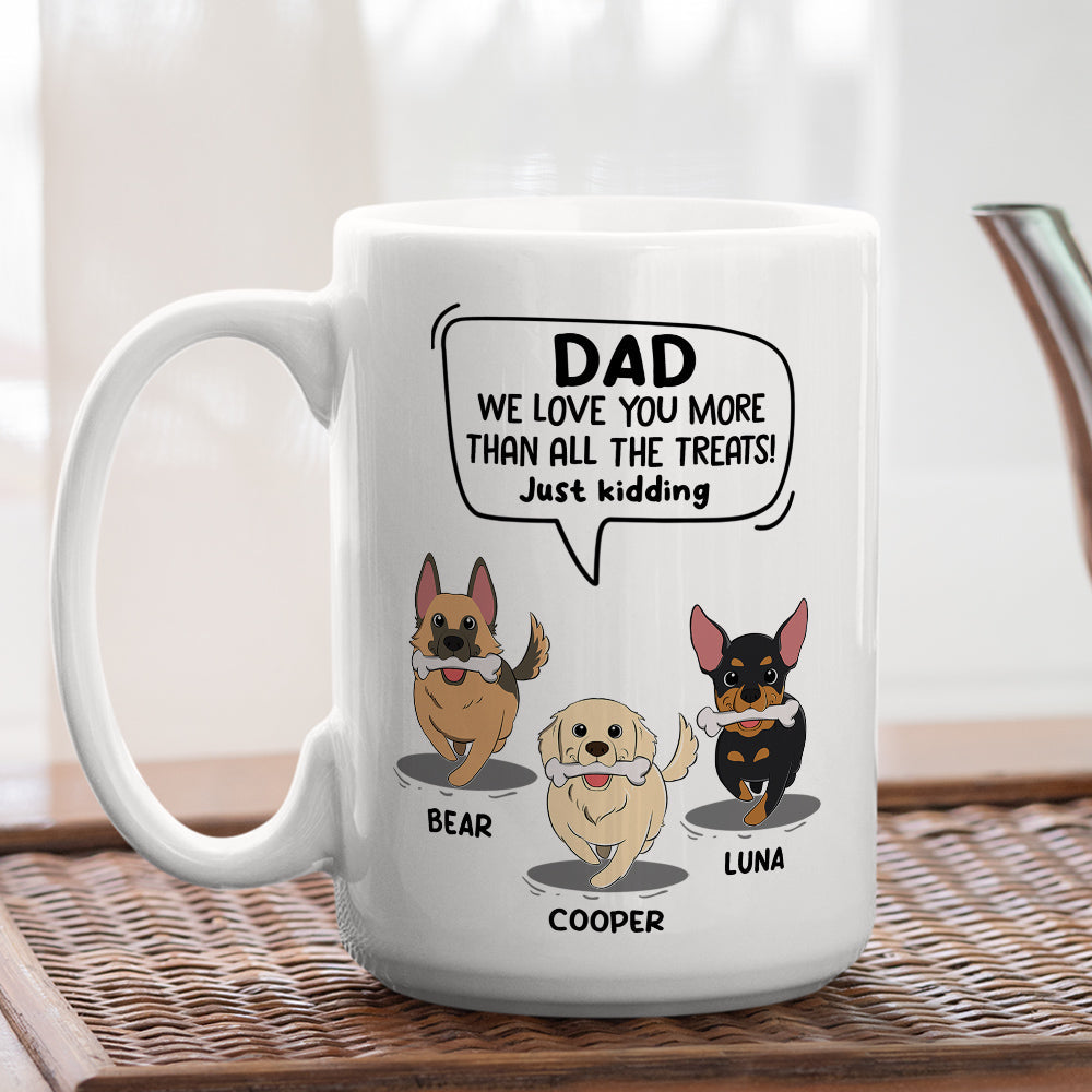 Custom Christmas Birthday Gifts For Dog Lovers • Dog Just Kidding - Personalized Coffee Mug