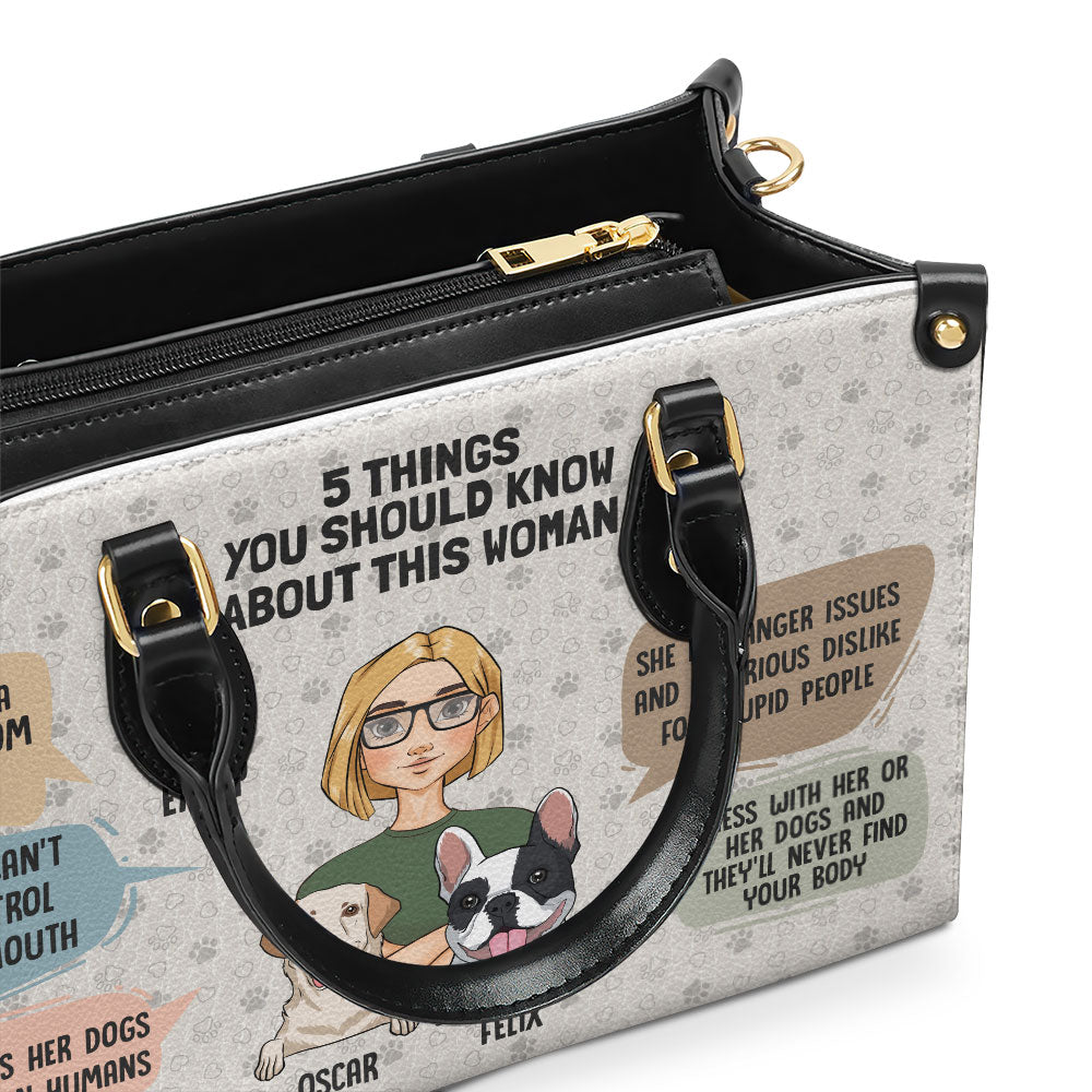 5 Things - Personalized Leather Bag