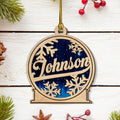 Custom Christmas Decor Home Birthday Gifts For Dog Lovers • Family And Pet Ornament 1 - Personalized 2-layered Wood Ornament