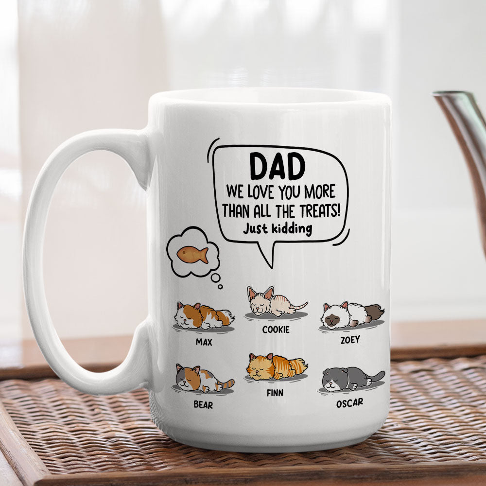 Custom Photo Mother's day Birthday Gifts For Cat Mom, Cat Lovers • Cat Just Kidding - Personalized Coffee Mug