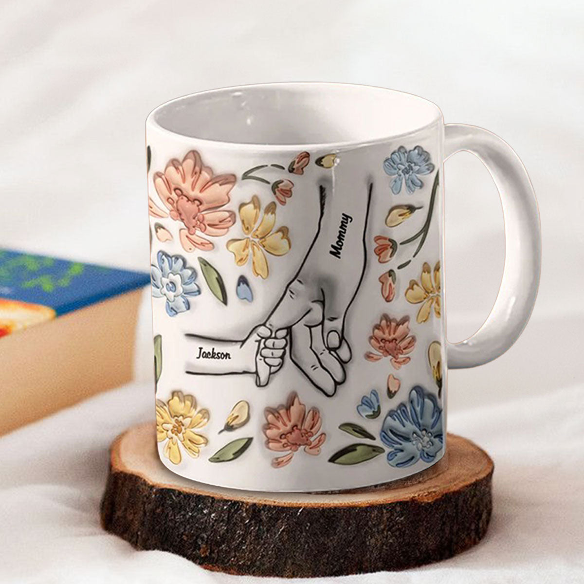 Hand In Hand, I Will Always Protect You - Personalized 3D Inflated Effect Mug
