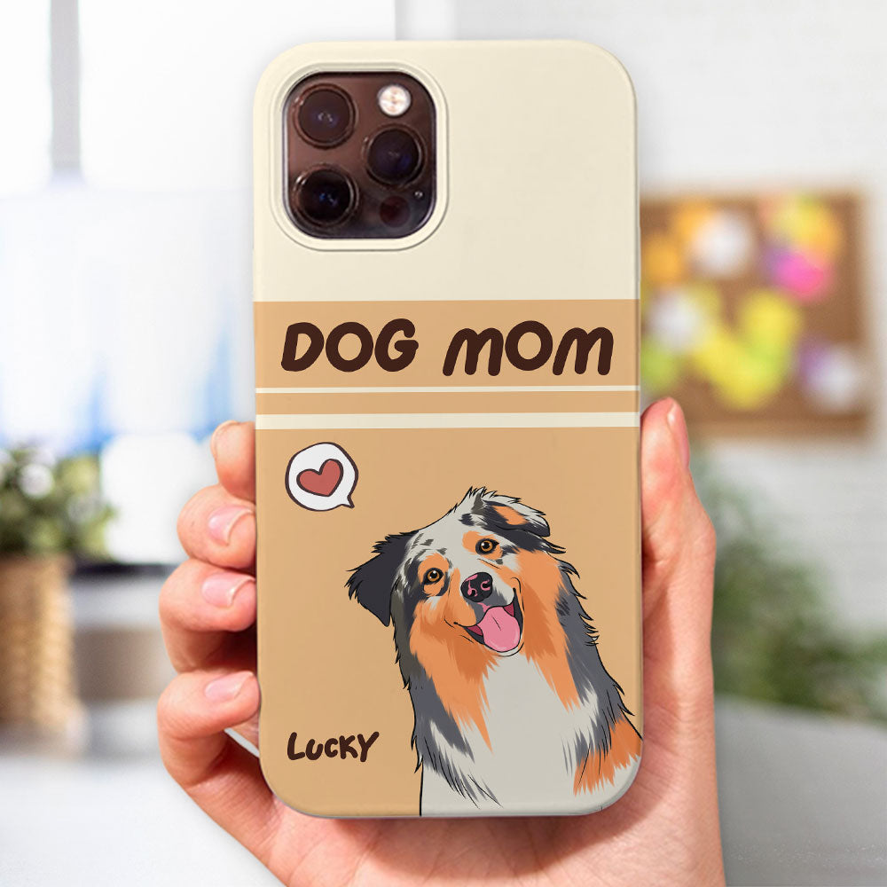 Dog Mom Heart - Personalized Phone Case