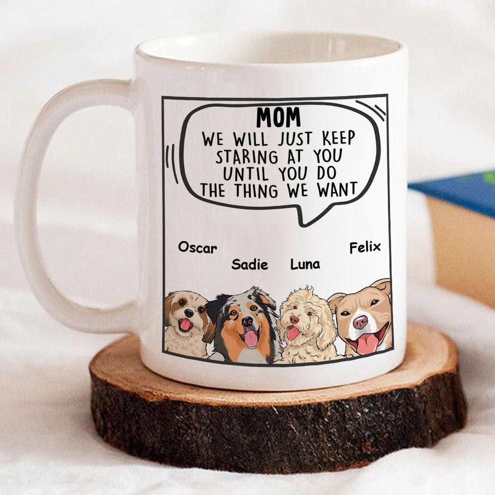 Custom Photo Christmas Birthday Gifts For Dog Lovers • Dogs Will Just - Personalized Coffee Mug