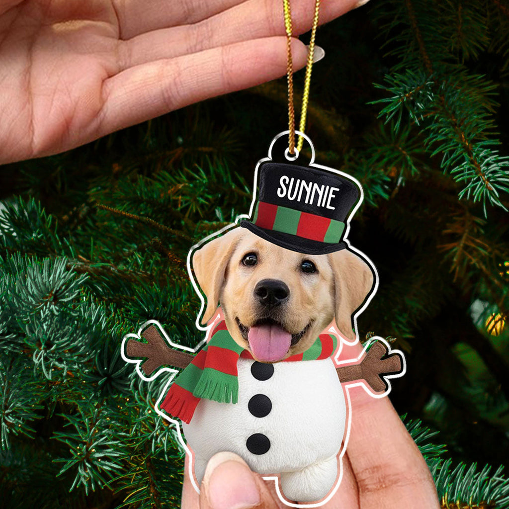 Cute Dog Face - Personalized Acrylic Ornament