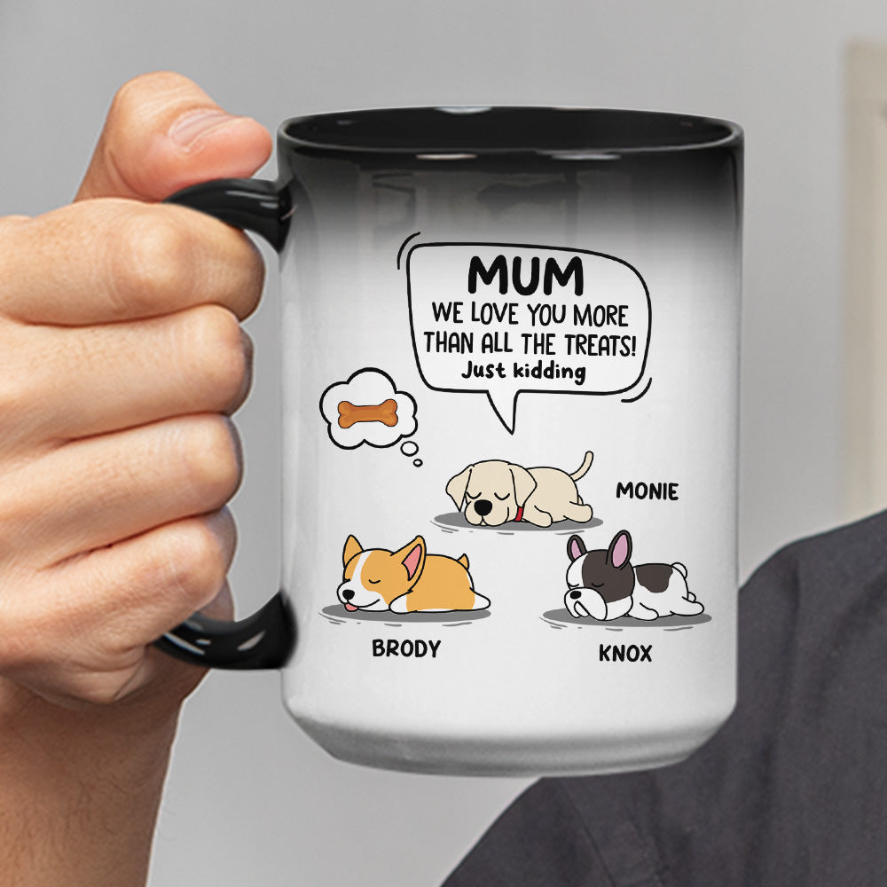 Custom Photo Christmas Birthday Gifts For Dog Lovers • Just Kidding - Personalized Color Changing Mug