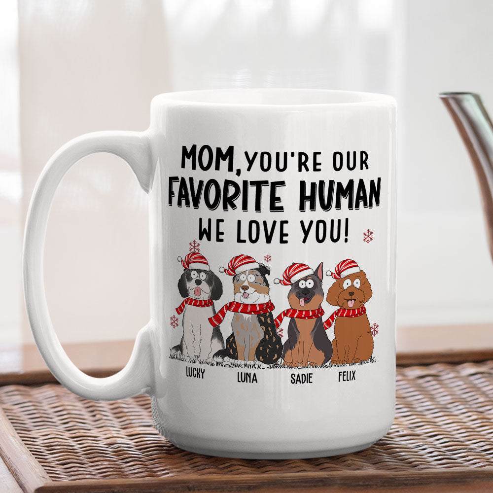 Custom Photo Mother's day Birthday Gifts For Cat Mom, Cat Lovers • Favorite Human We Love - Personalized Coffee Mug