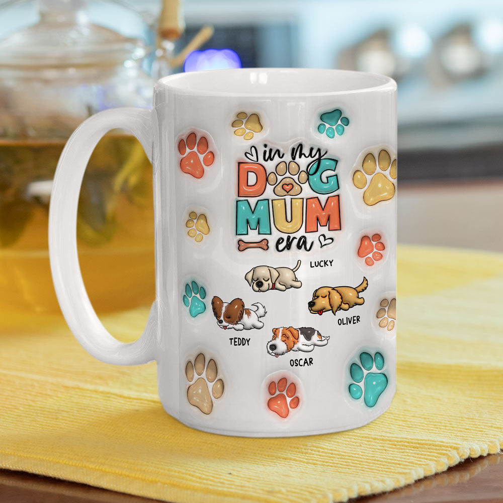Custom Christmas Birthday Gifts For Dog Lovers • Dog Mom Era - Personalized 3D Inflated Effect Mug