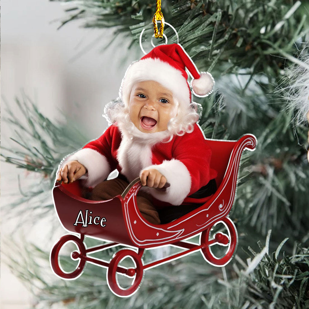 Face Baby Santa - Personalized Acrylic Ornament