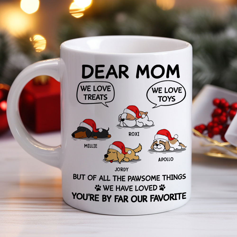 Custom Photo Christmas Birthday Gifts For Dog Lovers • Treats And Toys - Personalized Coffee Mug