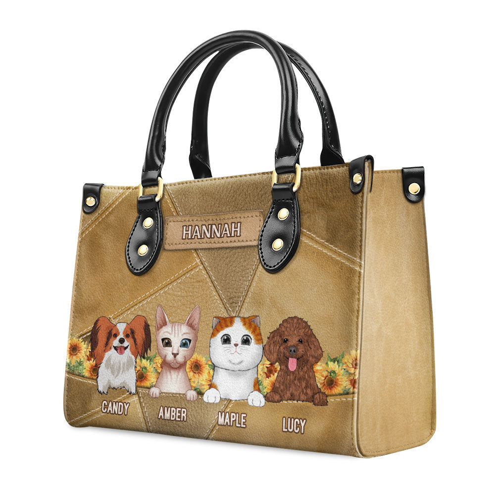Vintage Pet Mom - Personalized Leather Bag