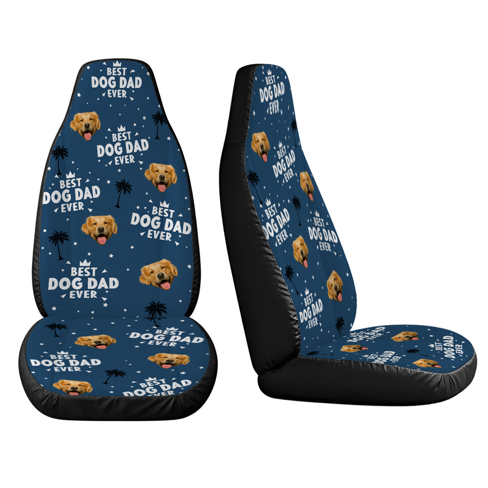Best Dog Dad Ever - Personalized Car Seat Cover