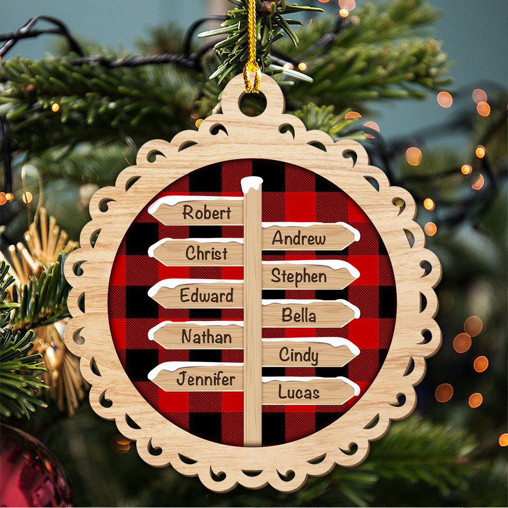 A Family We Make - Personalized 1-layered Wood Ornament