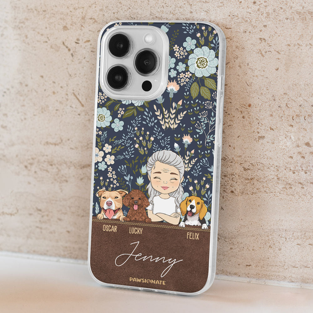 Dog Mom Floral - Personalized Phone Case