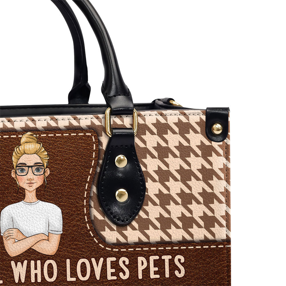 Girl With Pets - Personalized Leather Bag