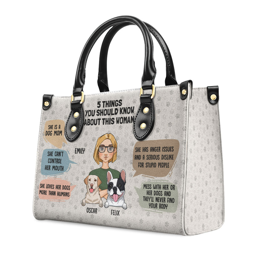 5 Things - Personalized Leather Bag