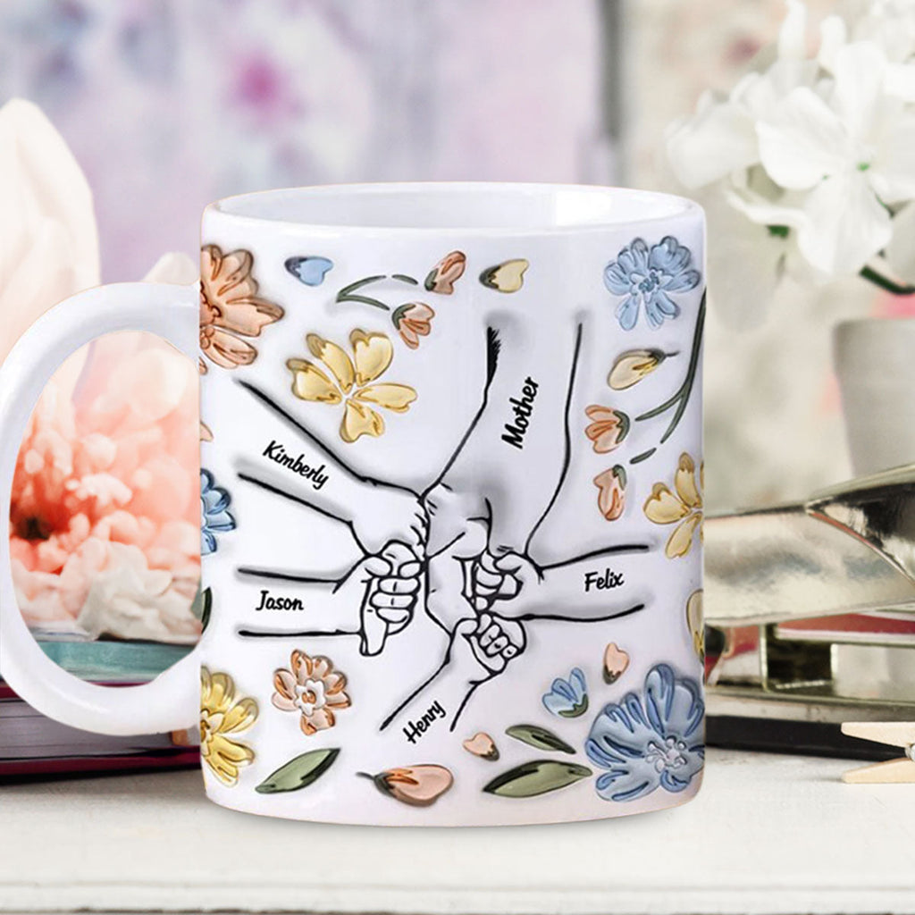 Hand In Hand, I Will Always Protect You - Personalized 3D Inflated Effect Mug