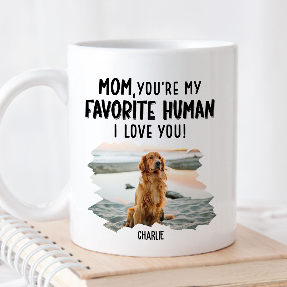 Custom Photo Mother's day Birthday Gifts For Cat Mom, Cat Lovers • Favorite Human We Love - Personalized Coffee Mug