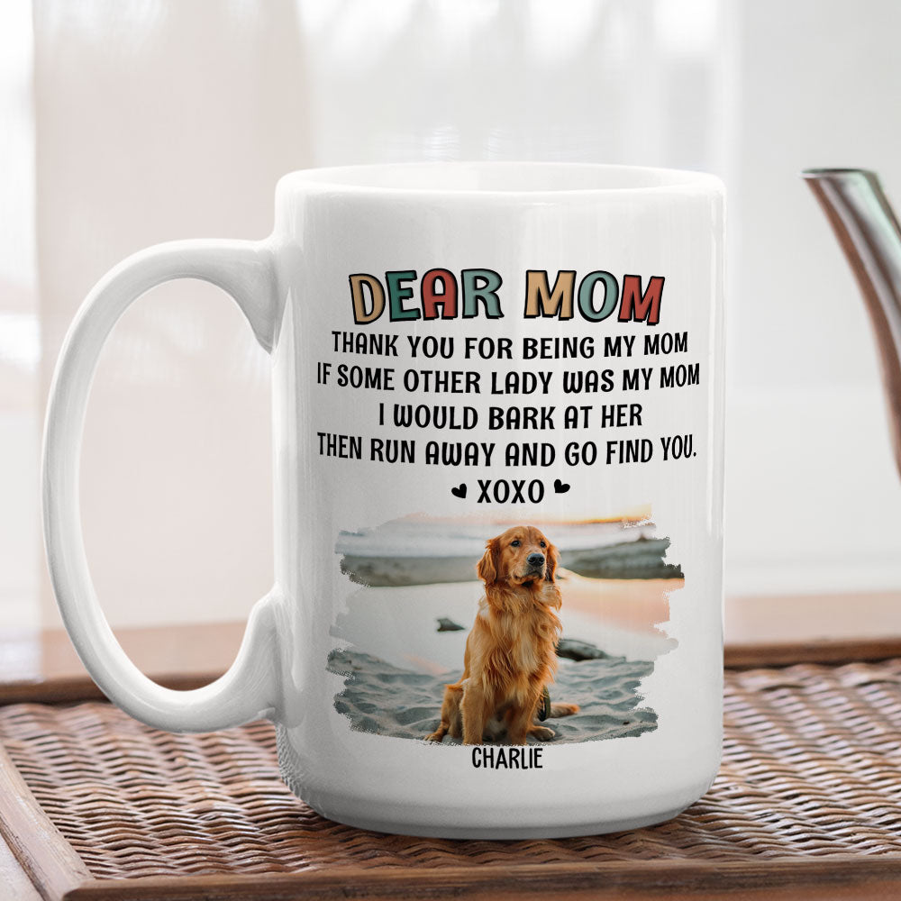 Custom Photo Christmas Birthday Gifts For Dog Lovers • Dear Dad XOXO - Personalized Coffee Mug