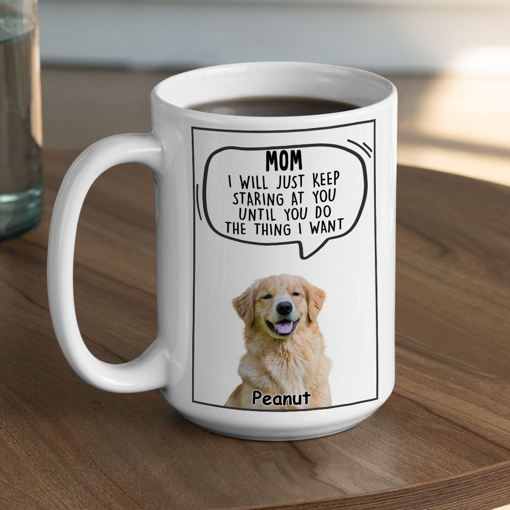 Custom Photo Christmas Birthday Gifts For Dog Lovers • I Will Just - Personalized Coffee Mug