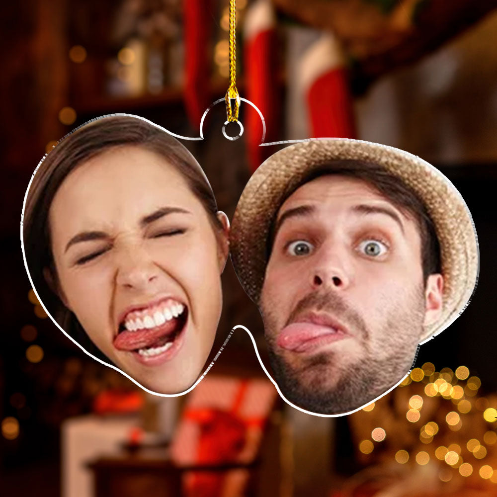 Funny Face Christmas - Personalized Acrylic Ornament