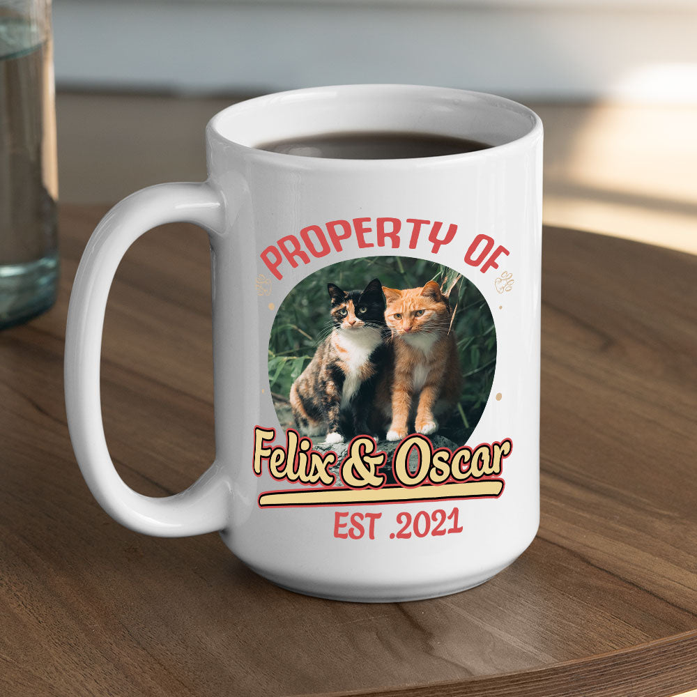 Custom Photo Mother's day Birthday Gifts For Cat Mom, Cat Lovers • Special Property - Personalized Coffee Mug